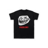 Tarzsokak Siyah Trollface Meme Rage Comıc Komık Troll Şaka İnternet Çocuk Tee Genç, Siyah-14, L