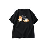 Tarzsokak T-Shirts Men Women Fuuny Cat Lovely Print T Shirt Summer Cotton Men'S T-Shirts Casual Harajuk 3029, Siyah-3850, M