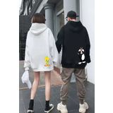 Tarzsokak Tweety Sylvester Baskılı Sevgili Çift Kombini Kapüşonlu Sweatshirt 2'li Set ben Tarzsokak-unisex-oversize-kalıp-19155