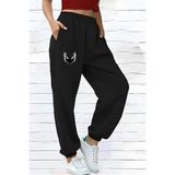Tarzsokak Unisex Anka Baskılı Oversize Pamuklu Esofman - Siyah - 4XL