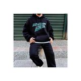 Tarzsokak Unisex Erkek/Kadın Michigan Renkli Özel Baskılı Oversize Kapüşonlu Sweatshirt Siyah, Siyah, S/M