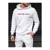 Tarzsokak Unisex Kadın/Erkek Beyaz Ok Baskılı Oversize Kapüşonlu Sweatshirt, Beyaz, S/M