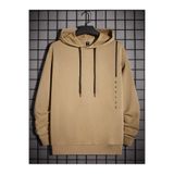Tarzsokak Unisex Kadın/Erkek Boston Renkli Oversize Kapüşonlu Sweatshirt, Vizon, S/M