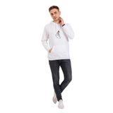 Tarzsokak Unisex Renkli Aşk Kapüşonlu Sevgili Kombin Sweatshirt, Beyaz, Xl