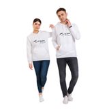 Tarzsokak Unisex Renkli Kemal Atatürk Imzalı Kapüşonlu Sevgili Kombin Sweatshirt, Beyaz, L