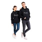 Tarzsokak Unisex Renkli Kemal Atatürk Imzalı Kapüşonlu Sevgili Kombin Sweatshirt, Siyah, M