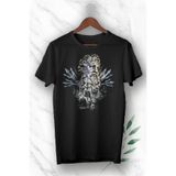 Tarzsokak Unısex Siyah Denizler Tanrısı Poseidon Baskılı T Shirt, Siyah, M