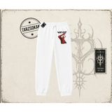 Tarzsokak Unisex Sleepy Eyes Unisex Jogger Eşofman Altı Beyaz - 5XL