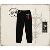 Tarzsokak Unisex Sleepy Eyes Unisex Jogger Eşofman Altı Beyaz - Siyah - 5XL