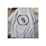Tarzsokak Uyandırma Hareket Aptal Kedi T Shirt Erkek Kadın Rahat Erkek Tişört Adam Giysileri Pamuk Kısa, Gri1632, Xl