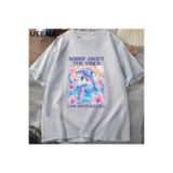 Tarzsokak Üzgünüm Vibes Hakkında Unisex T Shirt Aptal Garip T-Shirt Komik Zihinsel Tshirt Pamuk Kısa Ko, Gri2227, L