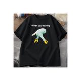 Tarzsokak When You Walking Dank Meme Graphic T Shirts Casual Cotton Short Sleeve Funny T-Shirt Streetwe 2976, Siyah-3385, M
