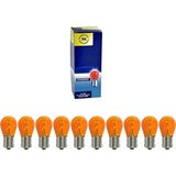 Tas 10 Adet 12V 21W 93 Turuncu Amber Sinyal Ampulü 10X PY21W Uyumlu Yüksek Parlaklık