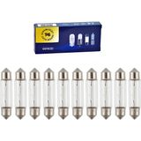 Tas 10 Adet 12V 5W Sofit Ampul 39MMX10MM Universal Araçlar İçin Enerji Verimli Aydınlatma