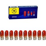 Tas 12V Dipsiz T10 Turuncu Boyalı Amber Cam 5W Ampul 10 Adet Universal Araçlar İçin