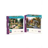 Taş Değirmen Ve Botanik Bahçesi İkili Set - 1000 + 500 Parça İkili Puzzle Seti