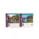 Taş Değirmen Ve Kuğu Gölü İkili Set - 1000 + 500 Parça İkili Puzzle Seti
