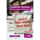 Taş Değirmende Öğütülmüş Doğal Çankırı Kristal Kaya Sofra Tuzu Toz (2 Kg) Mor Etiket