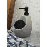 Taş Desenli Sıvı Sabunluk - Sünger Hazneli Mutfak Sabunluğu - 700 Ml - Çizgi Desen