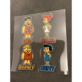 Taş Devri 4 Adet Su Geçirmez Etiket Baskı (Fred, Wilma, Barney, Betty)