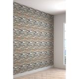 Taş Duvar Desenli Silinebilir Sağlıklı Tekstil Duvar Kağıdı, 200 x 100, 2023-112200x100
