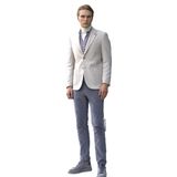 Taş Erkek Yün Ceket Kırçıllı Mono Yaka Torba Cepli Çift Yırtmaç Slim Fit Ceket NCS JEANS 4005 TAŞ 54