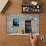 Taş Ev - Pencere- Kapı Tasarımı 240 Parça Ahşap Puzzle Ahşap Kutuda MP00425