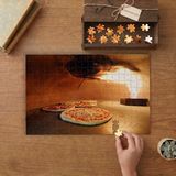 Taş Fırında Pişen Pizzalar Tasarımı 240 Parça Ahşap Puzzle Ahşap Kutuda MP02812