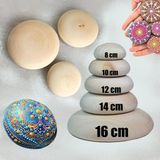 Taş Görünümlü Ahşap 16X16 cm Dot Mandala Için Özel Üretim Ahşaplar