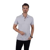 Taş Gri Yaka Desenli Hediye Kutulu Erkek Polo Yaka Tişört L