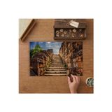 Taş Merdivenler Tasarımı 240 Parça Ahşap Puzzle Ahşap Kutuda MP02025