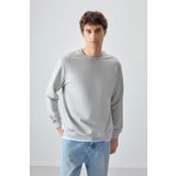 Taş Pamuk Yumuşak Dokulu Standart Fit Basic Erkek Sweatshirt - 88363
