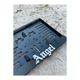 taş pleksi ANGEL YAZILI MOTOR PLAKALIK 3D PARLAK PLEKSİ TÜM MOTOSİKLET MODELLERİNE UYUMLU