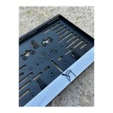 taş pleksi SİNİRLİ ÇİZGİ ADAM MOTOR PLAKALIK 3D PARLAK PLEKSİ TÜM MOTOSİKLET MODELLERİNE UYUMLU