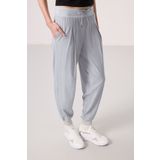 Taş Polyester Cepli Standart Kalıp Kadın Pantolon - 94677