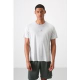 Taş Polyester Nefes Alan Jakarlı İnce Esnek Standart Fit Erkek Performans T-Shirt - 88397