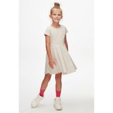 Taş Renkli Basic Kız Çocuk Kısa Kollu Elbise - 4 Yaş