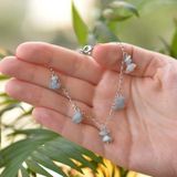 Taş Sandığı Akuamarin Taşı Bileklik – Kararmaz Zincirli