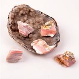 Taş Sandığı Ham Pembe Opal Taşı Kütle - Renkli