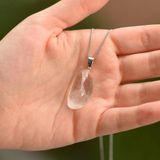 Taş Sandığı Kristal Kuvars Taşı Şekilsiz Kolye