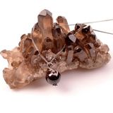 Taş Sandığı Lal Taşı Kolye - Garnet Taşı - Altın - Beyaz