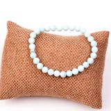 Taş Sandığı Larimar Taşı Bileklik ( 6 mm ) - Gümüş Aparat