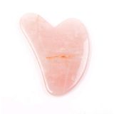 Taş Sandığı Pembe Kuvars Taşı Gua Sha Masaj Aleti (Kalp) White