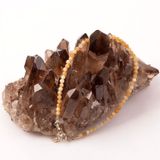 Taş Sandığı Sarı Opal Taşı Gümüş Bileklik - 3 mm