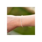 Taş Sandığı Sedef Taşı Gümüş Bileklik - 3 mm