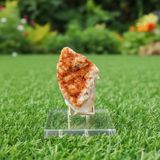 Taş Sandığı Sitrin Taşı Ham Parça – Plexi Stand Dahil