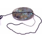 Taş Sandığı Siyah Spinel Taşı Dizi 30 cm - 1,8 mm ( Çok İnce )