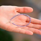 Taş Sandığı Tanzanit Taşı Gümüş Bileklik - 3 mm