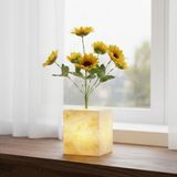 Tas Sarı Saksılı LED Yapay Çiçek
