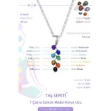TAŞ SEPETİ Doğal Taş Meditasyon Gerçek 7 Çakra Kolye Üzüm Salkımı Model